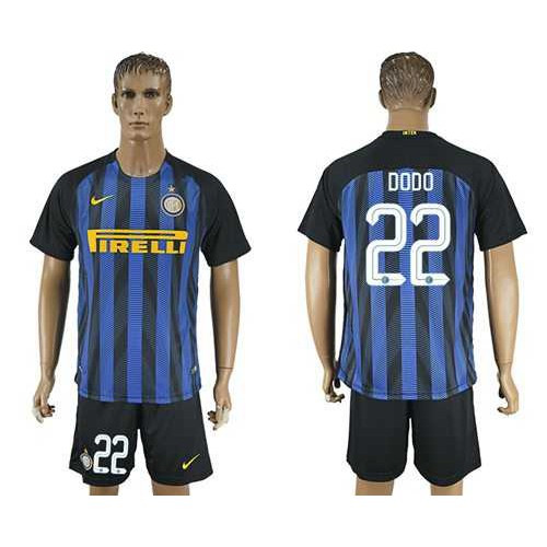 Inter Milan #22 Dodo Home Soccer Club Jersey