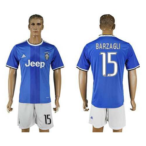 Juventus #15 Barzagli Away Soccer Club Jersey