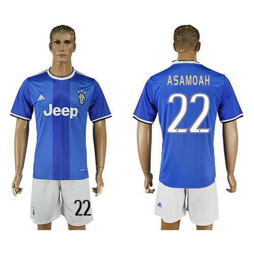Juventus #22 Asamoah Away Soccer Club Jersey
