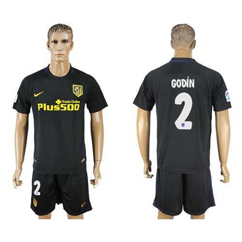 Atletico Madrid #2 Godin Away Soccer Club Jersey