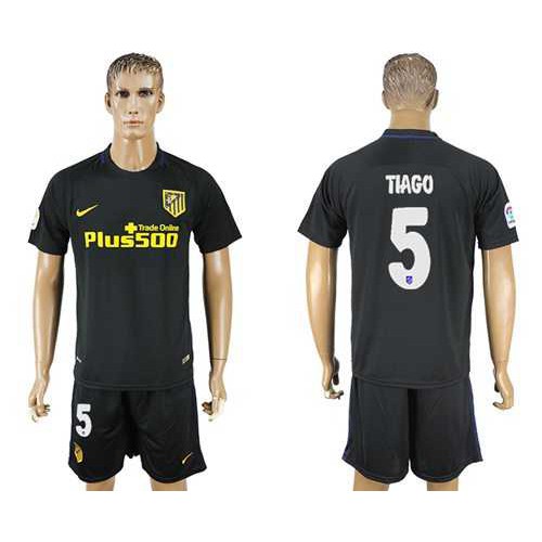 Atletico Madrid #5 Tiago Away Soccer Club Jersey