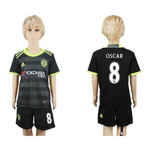 Chelsea #8 Oscar Away Kid Soccer Club Jersey