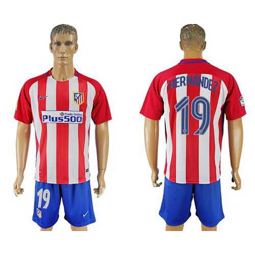 Atletico Madrid #19 Hernandez Home Soccer Club Jersey