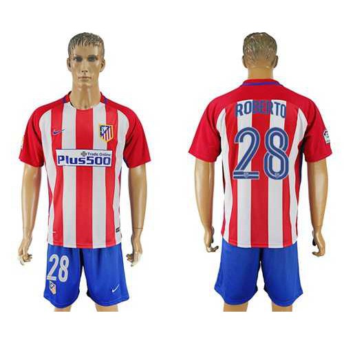 Atletico Madrid #28 Roberto Home Soccer Club Jersey