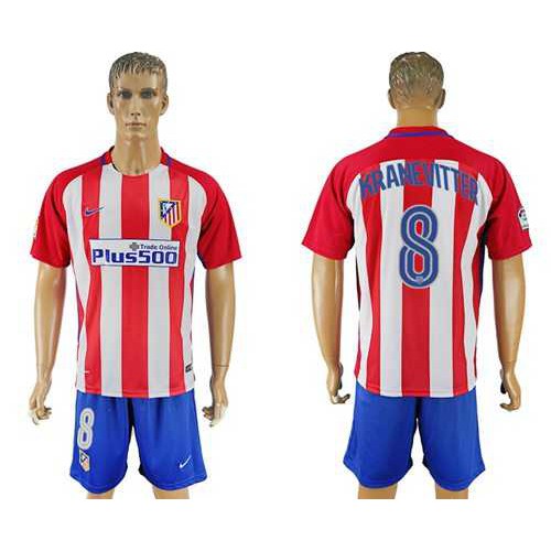 Atletico Madrid #8 Kranevitter Home Soccer Club Jersey