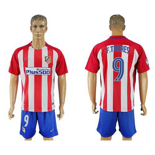 Atletico Madrid #9 F.Torres Home Soccer Club Jersey