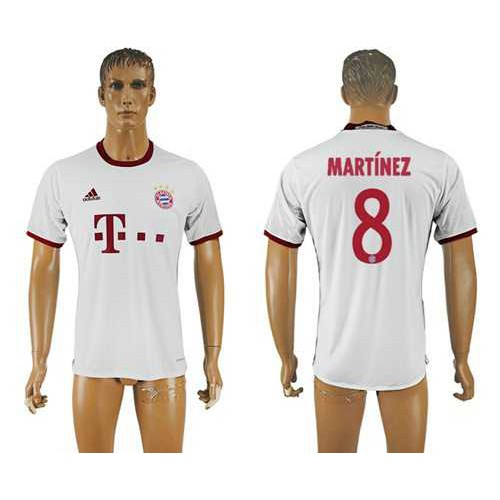 Bayern Munchen #8 Martinez White Soccer Club Jersey