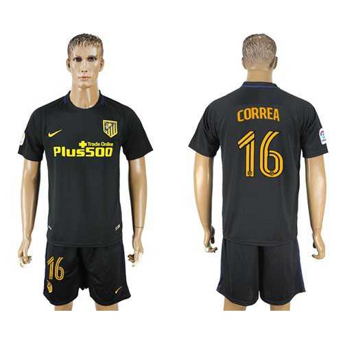 Atletico Madrid #16 Correa Away Soccer Club Jersey