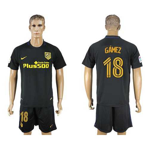 Atletico Madrid #18 Gamez Away Soccer Club Jersey