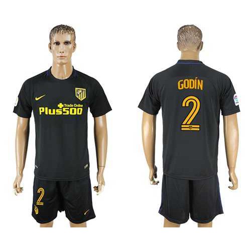Atletico Madrid #2 Godin Away Soccer Club Jersey