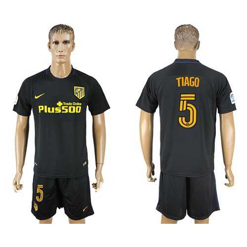 Atletico Madrid #5 Tiago Away Soccer Club Jersey