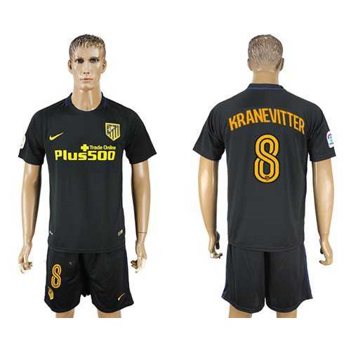 Atletico Madrid #8 Kranevitter Away Soccer Club Jersey