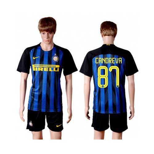 Inter Milan #87 Candreva Home Soccer Club Jersey