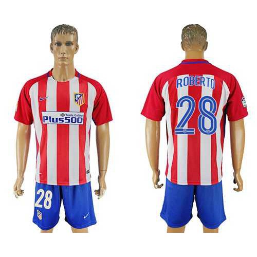 Atletico Madrid #28 Roberto Home Soccer Club Jersey