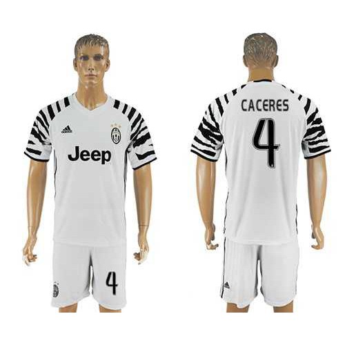 Juventus #4 Caceres SEC Away Soccer Club Jersey
