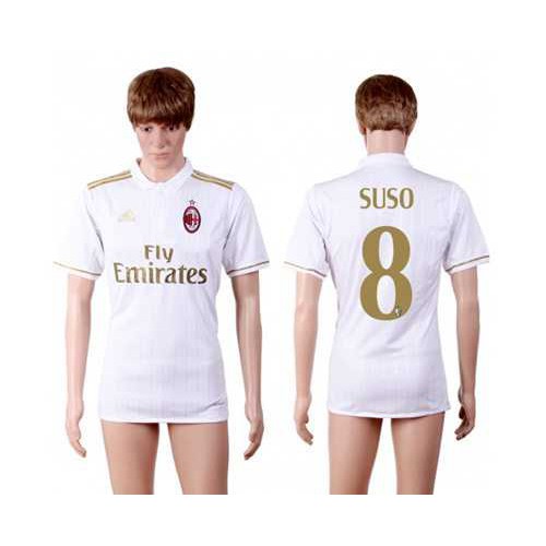 AC Milan #8 Suso Away Soccer Club Jersey