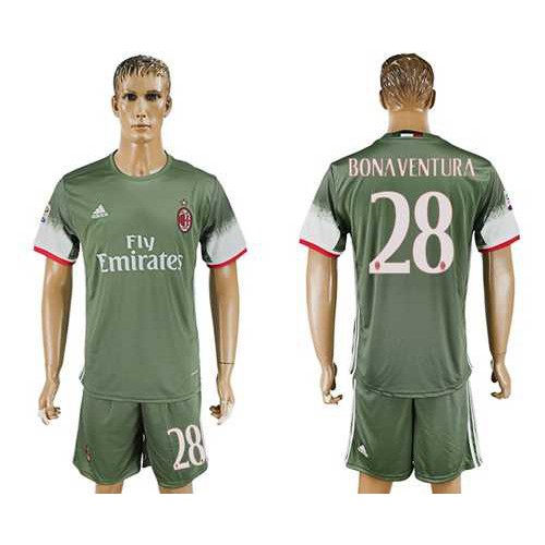 AC Milan #28 Bonaventura Sec Away Soccer Club Jersey