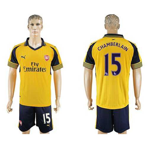 Arsenal #15 Chamberlain Away Soccer Club Jersey