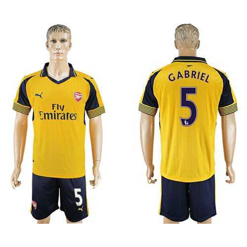 Arsenal #5 Gabriel Away Soccer Club Jersey