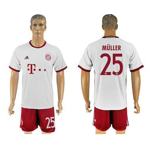 Bayern Munchen #25 Muller Sec Away Soccer Club Jersey