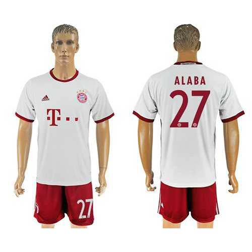 Bayern Munchen #27 Alaba Sec Away Soccer Club Jersey