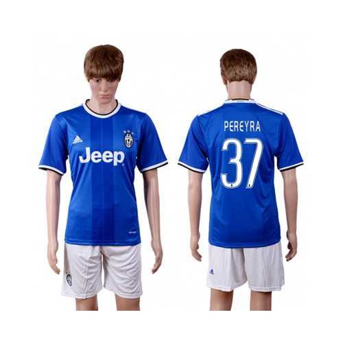 Juventus #37 Pereyra Away Soccer Club Jersey