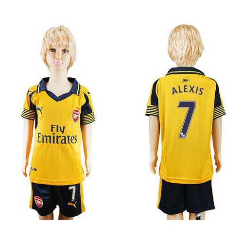 Arsenal #7 Alexis Away Kid Soccer Club Jersey