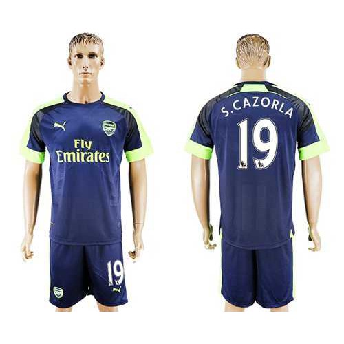 Arsenal #19 S.Cazorla Sec Away Soccer Club Jersey