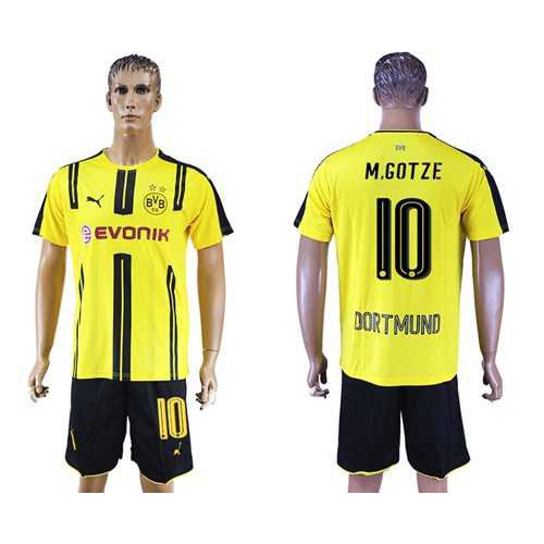 Dortmund #10 M.Gotze Home Soccer Club Jersey