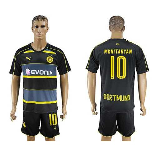 Dortmund #10 Mkhitaryan Away Soccer Club Jersey