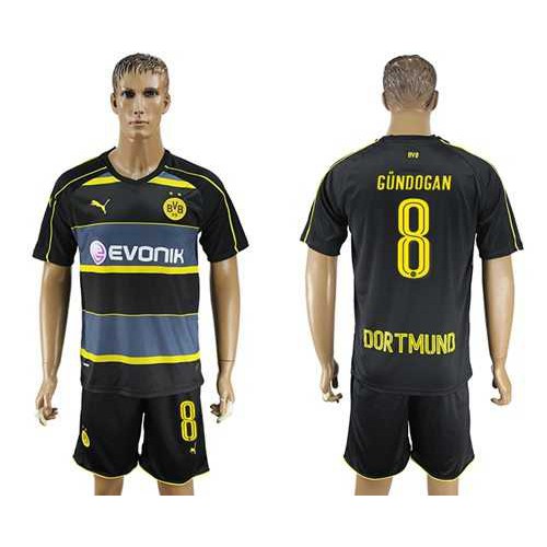 Dortmund #8 Gundogan Away Soccer Club Jersey