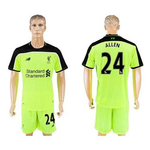 Liverpool #24 Allen Sec Away Soccer Club Jersey
