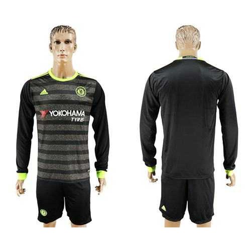 Chelsea Blank Sec Away Long Sleeves Soccer Club Jersey