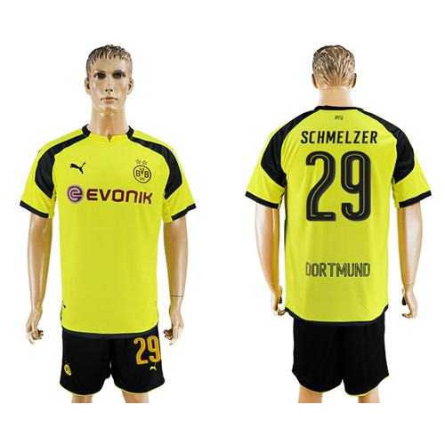 Dortmund #29 Schmelzer European Away Soccer Club Jersey