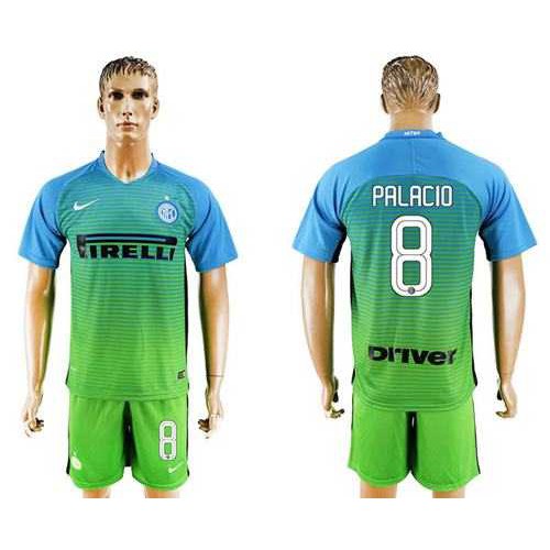 Inter Milan #8 Palacio Sec Away Soccer Club Jersey