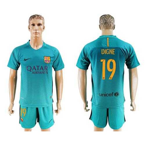 Barcelona #19 Digne Sec Away Soccer Club Jersey