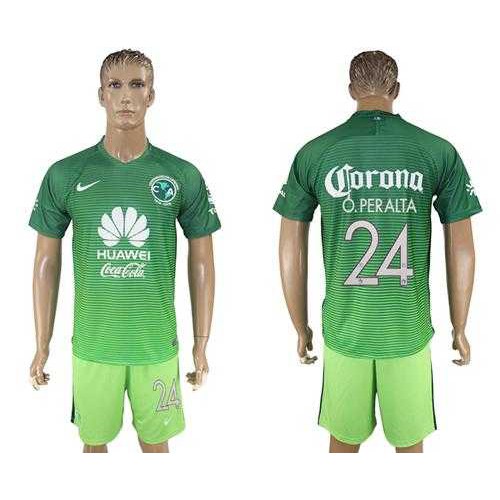 America #24 O.Peralta Sec Away Soccer Club Jersey