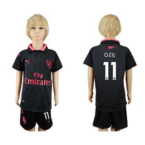 Arsenal #11 Ozil Sec Away Kid Soccer Club Jersey