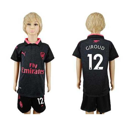 Arsenal #12 Giroud Sec Away Kid Soccer Club Jersey