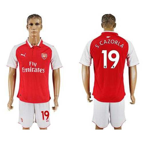 Arsenal #19 S.Cazorla Home Soccer Club Jersey