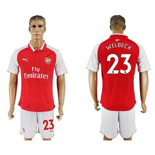 Arsenal #23 Welbeck Home Soccer Club Jersey