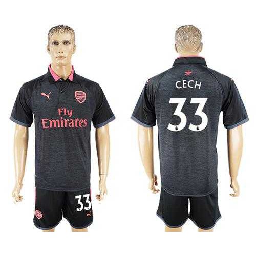 Arsenal #33 Cech Sec Away Soccer Club Jersey