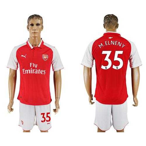 Arsenal #35 M.Elneny Home Soccer Club Jersey