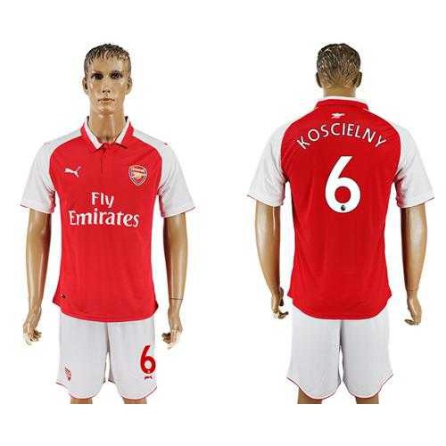 Arsenal #6 Koscielny Home Soccer Club Jersey
