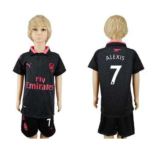 Arsenal #7 Alexis Sec Away Kid Soccer Club Jersey