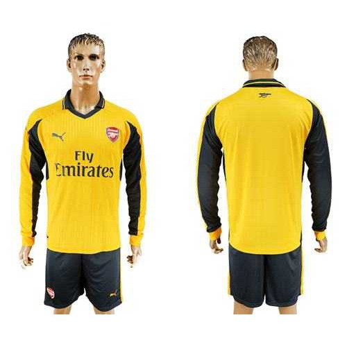 Arsenal Blank Away Long Sleeves Soccer Club Jersey