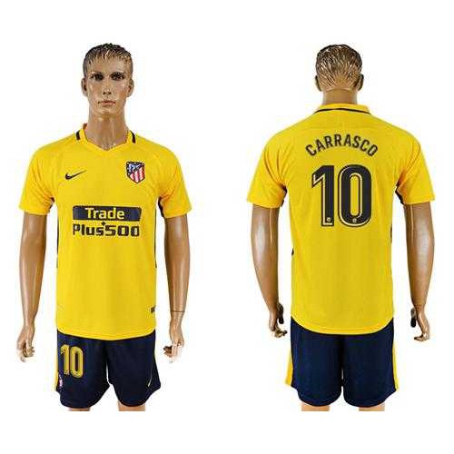 Atletico Madrid #10 Carrasco Away Soccer Club Jersey