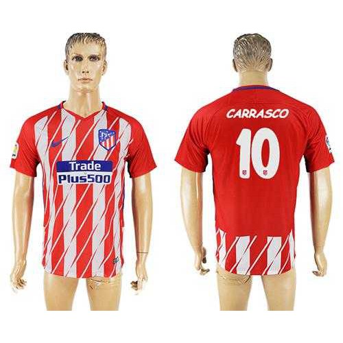 Atletico Madrid #10 Carrasco Home Soccer Club Jersey