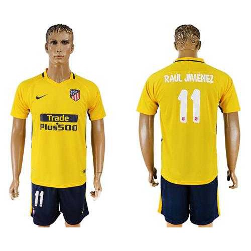 Atletico Madrid #11 Raul Jimenez Away Soccer Club Jersey