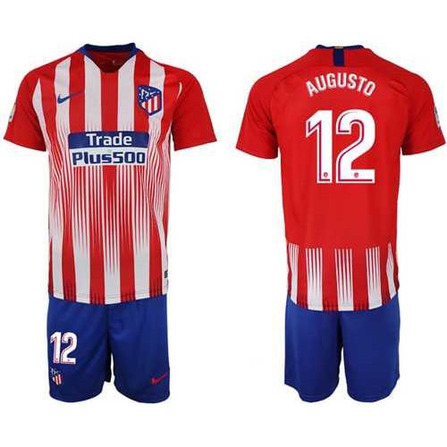 Atletico Madrid #12 Augusto Home Soccer Club Jersey